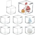 8Pcs Acrylic Display Case Transparent Golf Ball Holder Boxes for