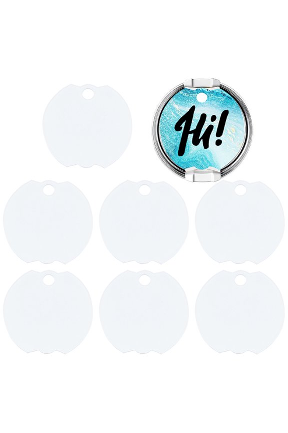 8Pcs Acrylic Heat Transfer Big Pendants Blank Tags Flat Round Charms 81x85.5x4mm Hole: 11mm