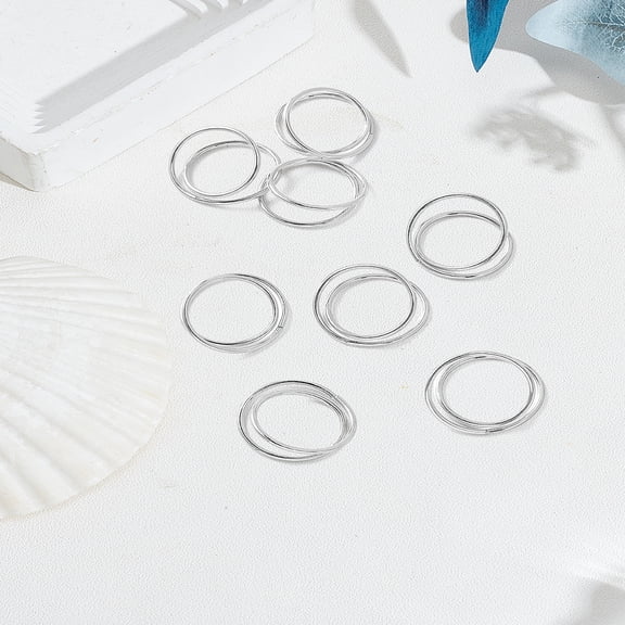 8Pcs Alloy Napkin Rings Napkin Holder Adornment for Place Settings Wedding Party Decoration Platinum 46x24mm diy