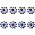 thumbnail image 1 of 8Pcs Alloy Rhinestone Shank Buttons Metal Sewing Shank Buttons Blue Rhinestone Buttons for DIY Sewing Crafts Jacket Coat Hole: 1.6mm, 1 of 9