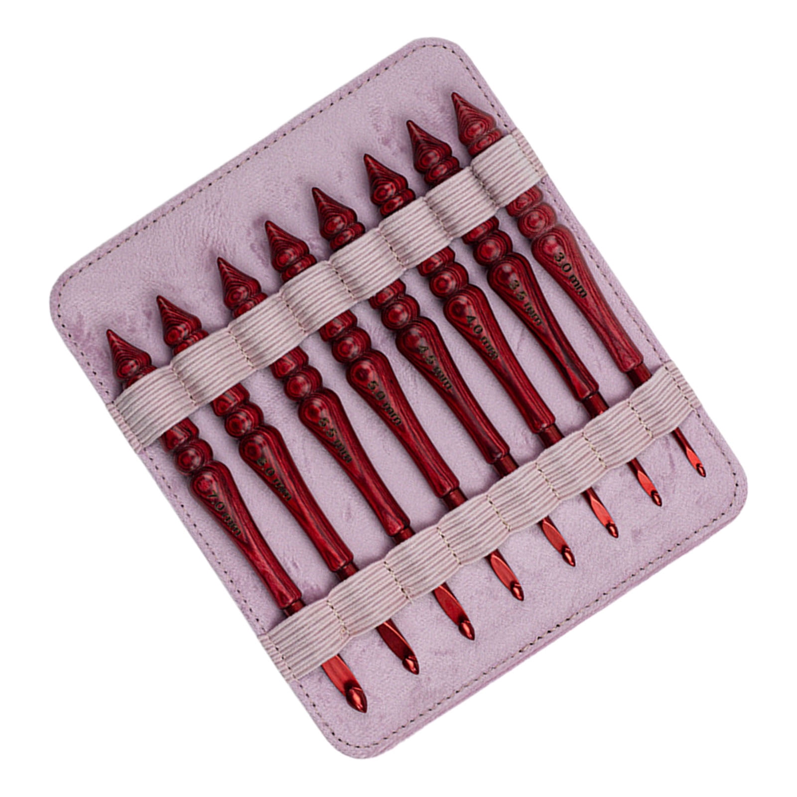8Pcs Aluminium Crochet Hook for Knitting Ergonomic Handle Crochet Hooks Yarn Craft Tool for Crocheting 3.0-7.0mm
