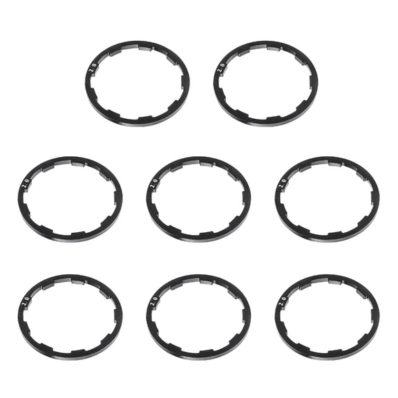 8Pcs Aluminum Alloys Bicycles Bottom Bracket Washer Bicycles Cassettes Spacers Flywheels Hubs Spacers for Mountain Bike
