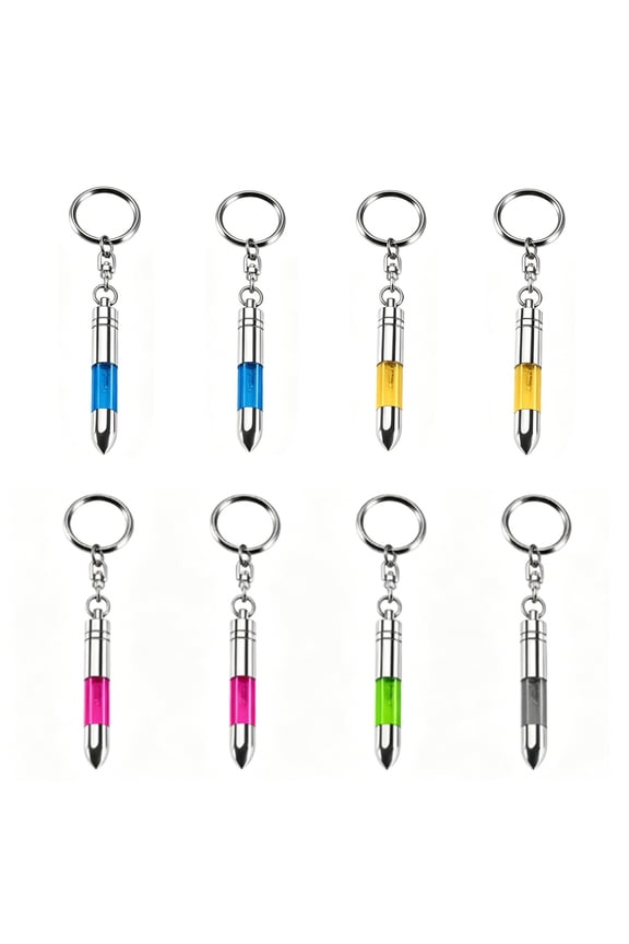 8Pcs Anti-Static Keychain Static Electricity Eliminator,Human Body & Car Static Discharger Remover,Silver ESD Tool Keychains