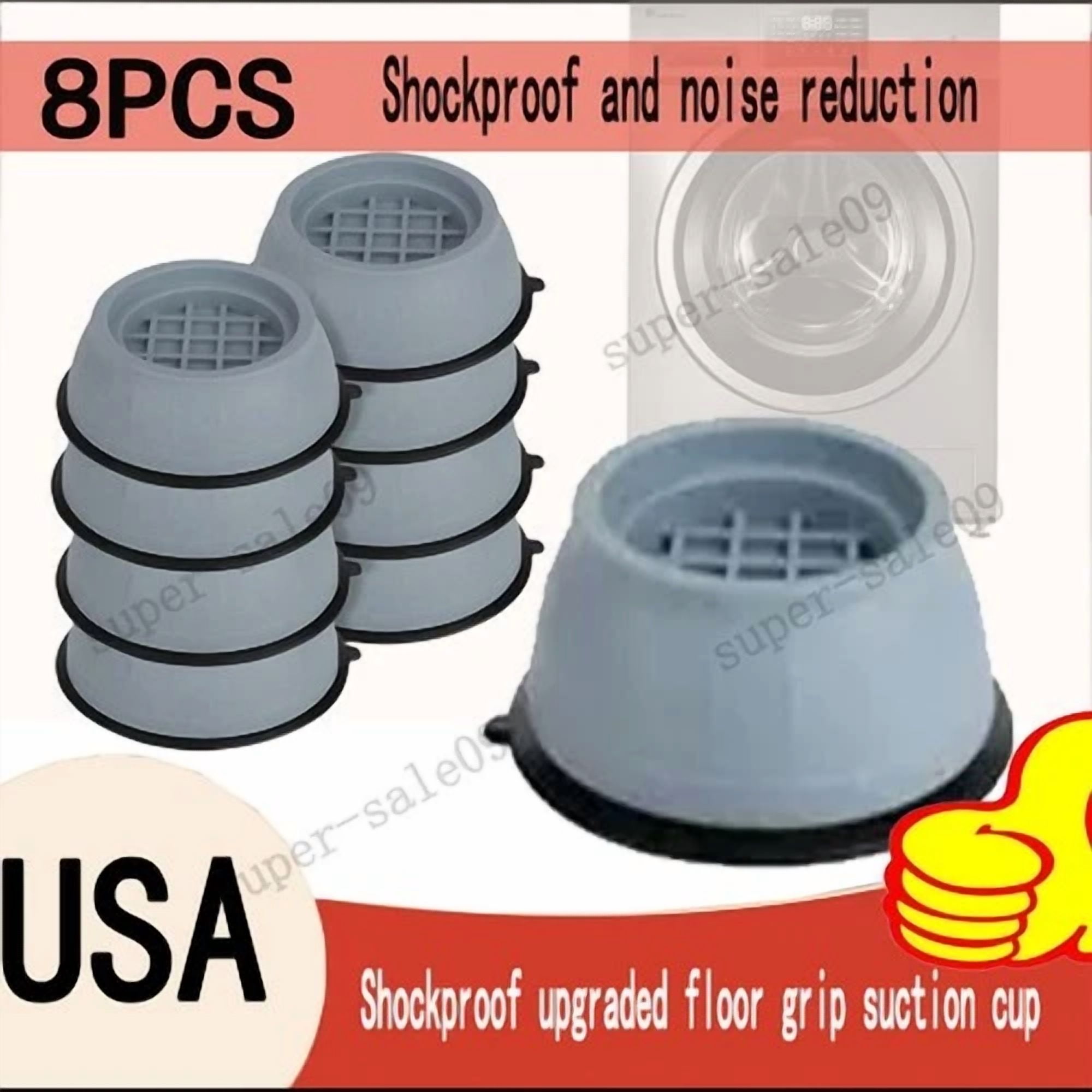 8Pcs Anti Vibration Washing Machine Mats Support Anti-Slip Rubber Feet Base Pads