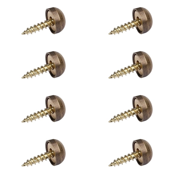 8Pcs Antique Sturdy Brass Mirror Mounting Screws With Caps M3Thread Designs