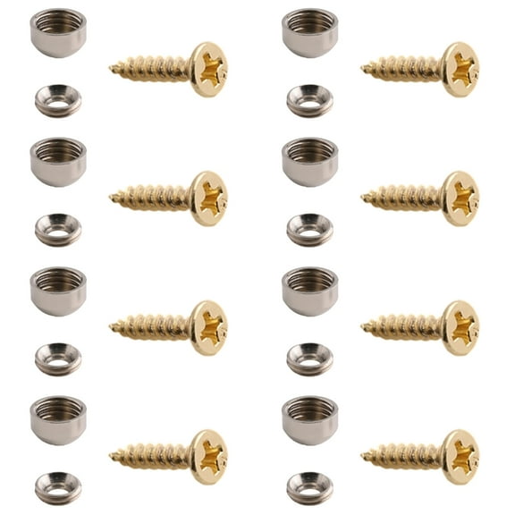 8Pcs Antique Sturdy Brass Mirror Mounting Screws With Caps M3Thread Designs