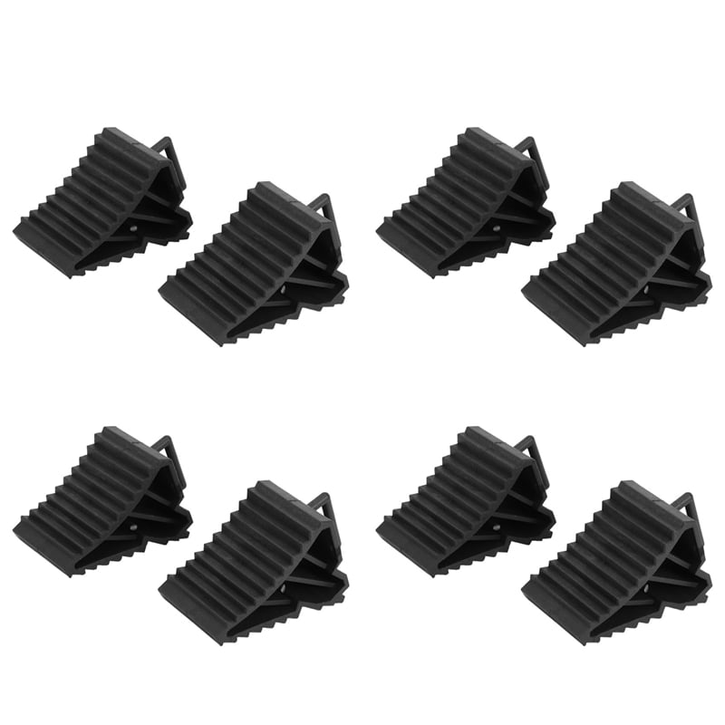 Stop Blocks 8Pcs Antislip Vehicle Car Truck Wheel Tire Chock Stop Block Black ...