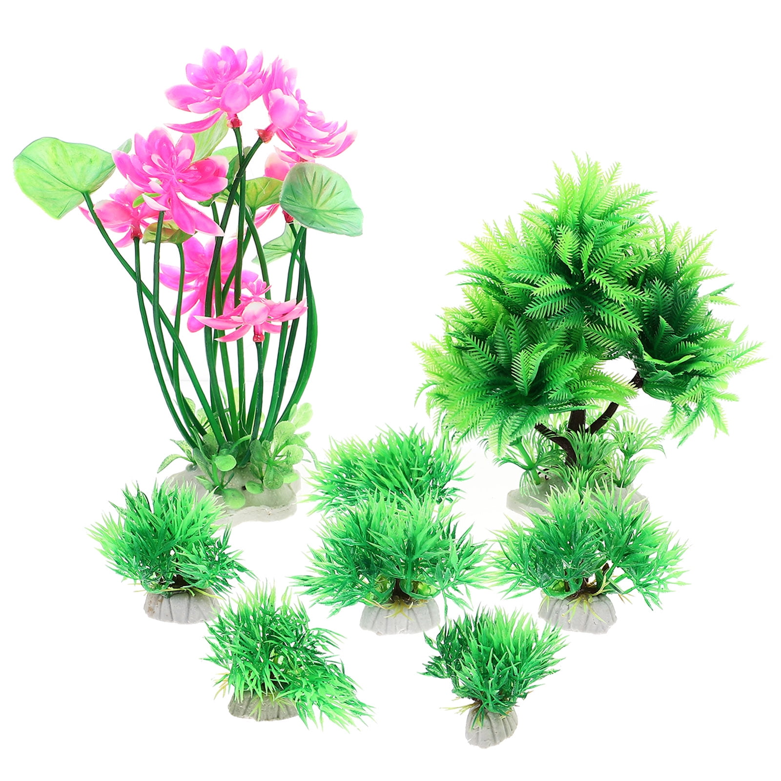 8Pcs Aquarium Fake Plant Betta Fish Tank Plant Fish Tank Artificial