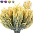 thumbnail image 1 of 8Pcs Artificial Lavender Fake Flowers for Decoration Faux Flower Plants Plastic Greenery Outdoor Garden Outdoors Home Art Floral Arrangements Wedding DIY Bouquet Wreath (Yellow), 1 of 7