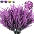 thumbnail image 1 of 8Pcs Artificial Lavender Fake Flowers for Decoration Faux Flower Plants Plastic Greenery Outdoor Garden Outdoors Home Art Floral Arrangements Wedding DIY Bouquet Wreath (Fuchsia), 1 of 7