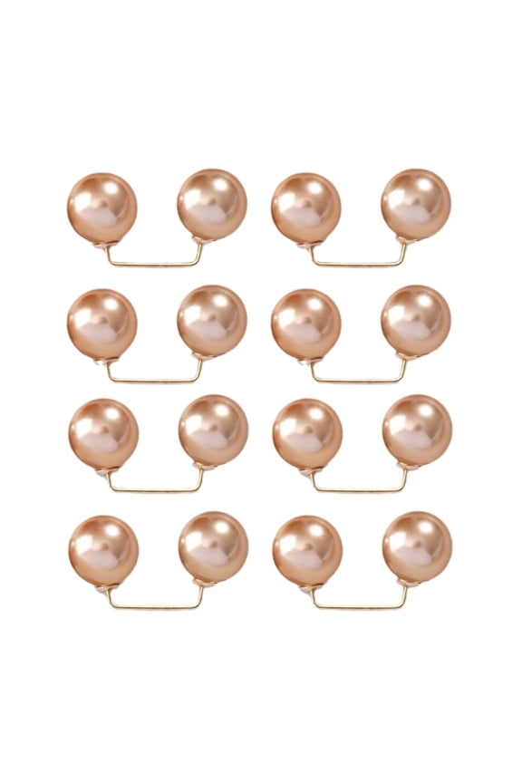 8Pcs Artificial Pearls Waist Button Tighteners Trousers Waistband Adjusters Clip for Dress Cardigan Shawl Safety Pin