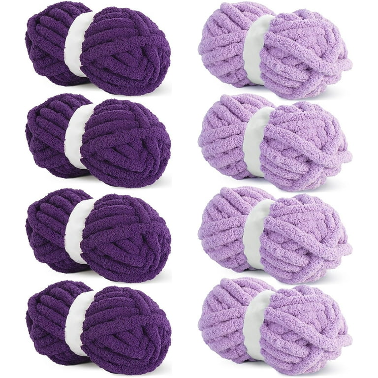 8Pcs Assorted Chunky Yarn for Crocheting,Super Bulky Large Soft