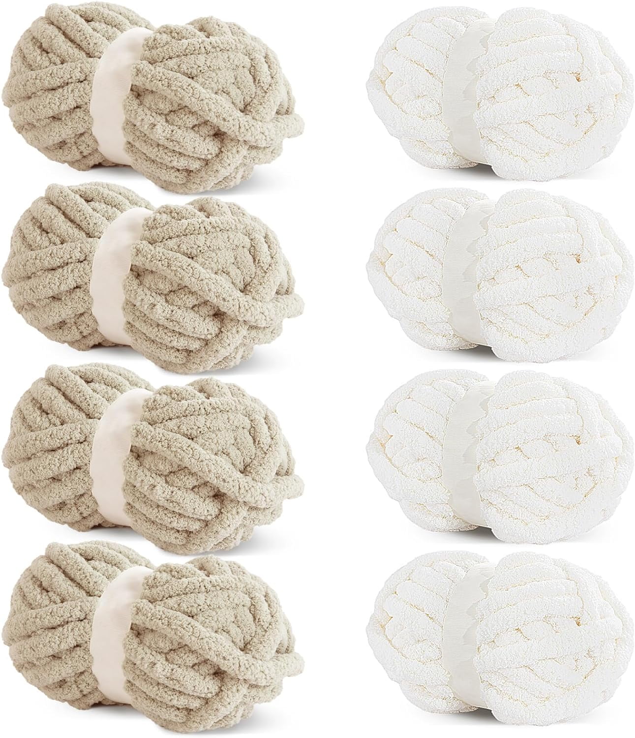 Light Purple Chunky Chenille Yarn For Crocheting, Bulky Thick Fluffy Yarn For Knitting,Super