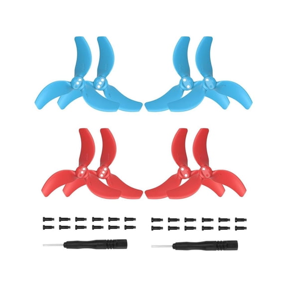 8Pcs Avata 2 Propellers Replacement Prop Blades 3032S Low Noise Wings for DJI Avata 2 Drone Accessories Red/Blue Tips