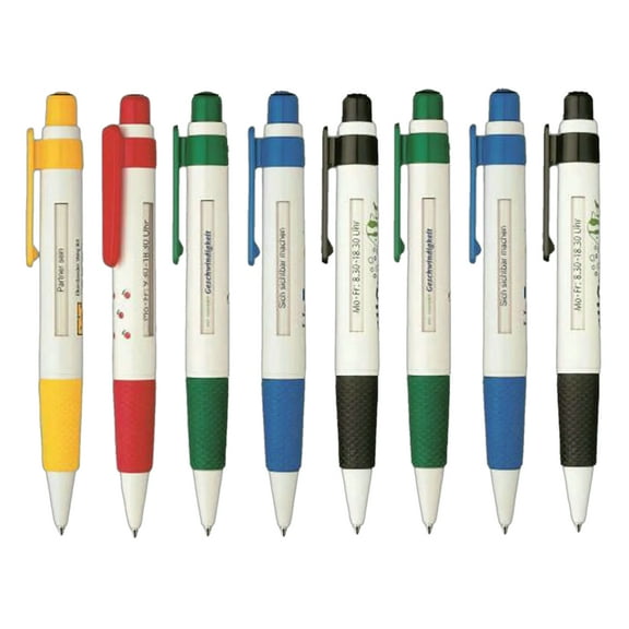 8Pcs Ballpoint Pen with Scroll Message Window Retractable Ballpoint Pen Write Smoohtly Signing Pen Guest Sign In Pen