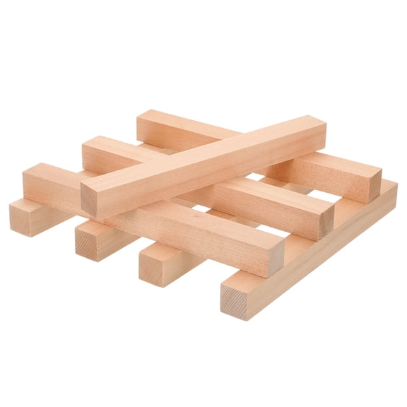 8Pcs Basswood Carving Block, 0.8"x0.8"x8" Square Wooden Dowels Blocks