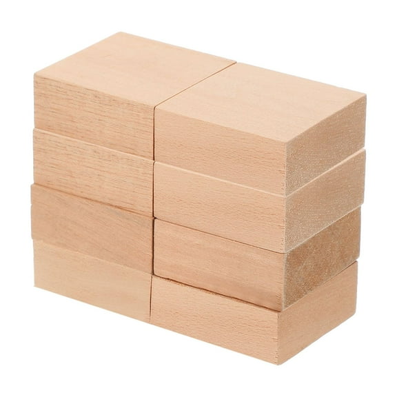 8Pcs Basswood Carving Block, 0.8"x2"x2" Square Wooden Dowels Blocks