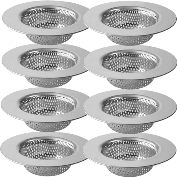 8Pcs Bathroom Sink Strainer, Stainless Steel Shower Drain Strainer, Bathtub Lavatory Sink Drain Strainer Hair Catcher, 2.75"