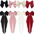 thumbnail image 1 of 8Pcs Big Bow Hair Clips, Premium Satin Hair Bows with Long Ribbons for Women, Girls, Teens (Elegant Hair Accessories), 1 of 5
