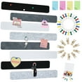 thumbnail image 1 of 8Pcs Black White Grey Felt Bulletin Board Strips, Wall Decor for School, Office, 1 of 6