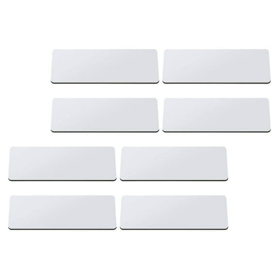 8Pcs Blank Name Badge with Pin for Heat Transfer 3x1.25In Name Badges