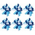thumbnail image 1 of 8Pcs Blue Curly Gift Curly Ribbon Bows 4 Inch Polyester Royal Blue Self Adhesive Wrapping Twist Tie Grosgrain Ribbons Decor DIY, 1 of 9