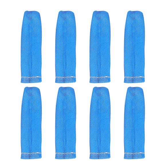 8Pcs Blue Fiberglass Spark Plug Wire Case Insulating Tube Double Layer for Vehicle Exhaust