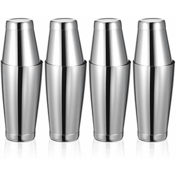8Pcs Boston Cocktail Shaker, Professional Silver Stainless Steel Tins Bartender Kit with 18oz & 24oz Mixed Drink Shakers Tool$$Home Decor, Kitchen, & Other