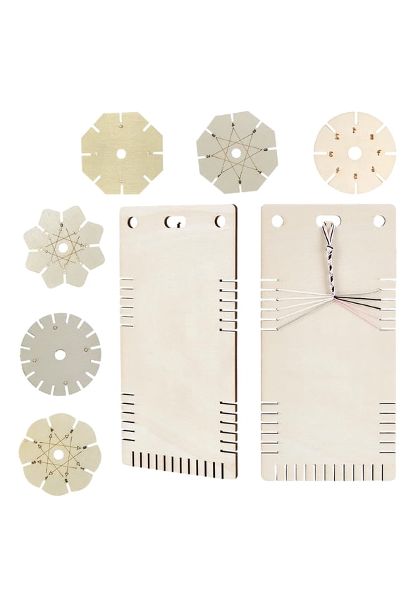 8Pcs Braiding Discs Bracelets Weaving Plate Boards Multifunctional Beading Cord Discs for Braided Rope Crafting