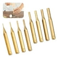 8Pcs Brass Punch Set, Nonmarring Professional Brass Drive Pin Punches