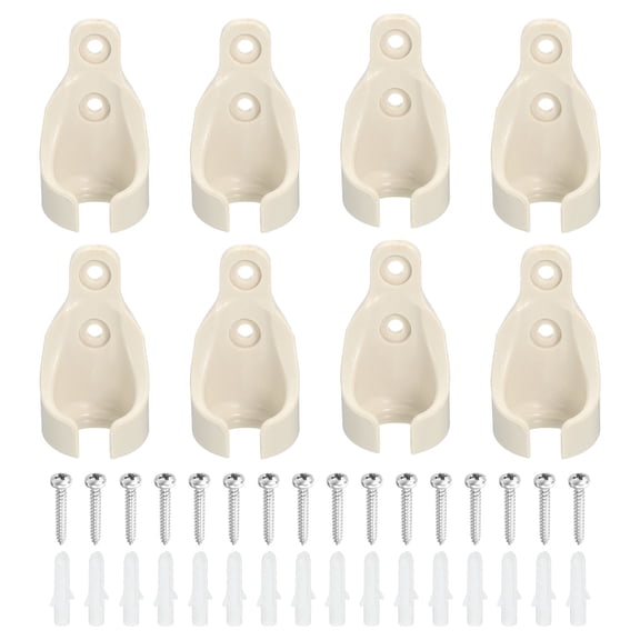 8Pcs Bungee Ball Receivers Brackets, Universal Blinds Replacement Parts, Beige
