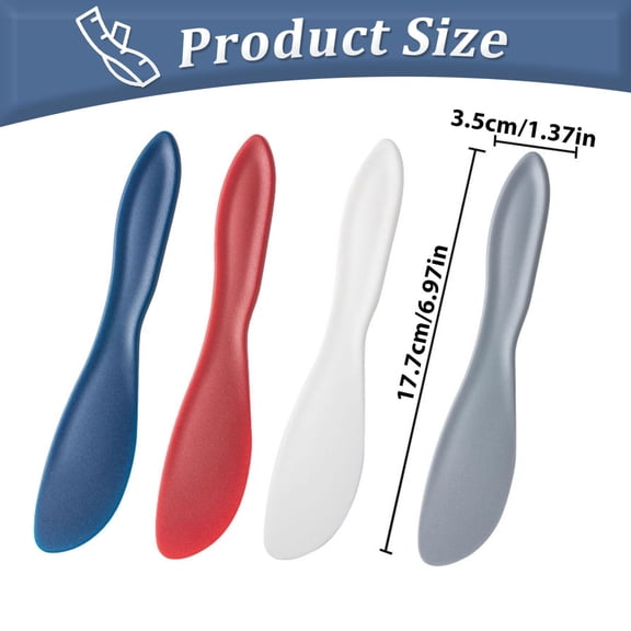 8Pcs Butter Spreader Knives Mini Cheese Frosting Spreaders Multipurpose Spatulas For Sandwich Jelly Cream Baking Cooking(Red-17.7X3.5X1)