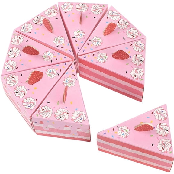 8Pcs Cake Shaped Cookie Sweets Box Paper Gift Container Birthday Party Favors Dessert Chocolate Packaging Box