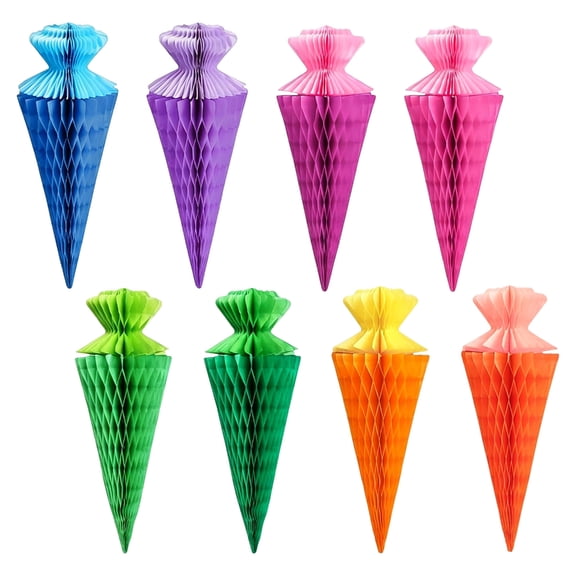 8Pcs Candy Shape Paper Honeycomb Ball Ceiling Decoration For Birthday Parties Back To School Day Classroom Decoration