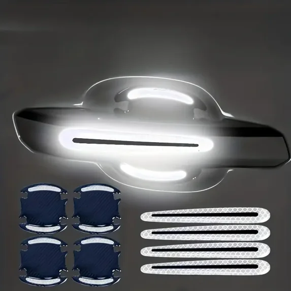 8Pcs Car Door Bowl Stickers, Anti-scratch Door Handle Warning ...