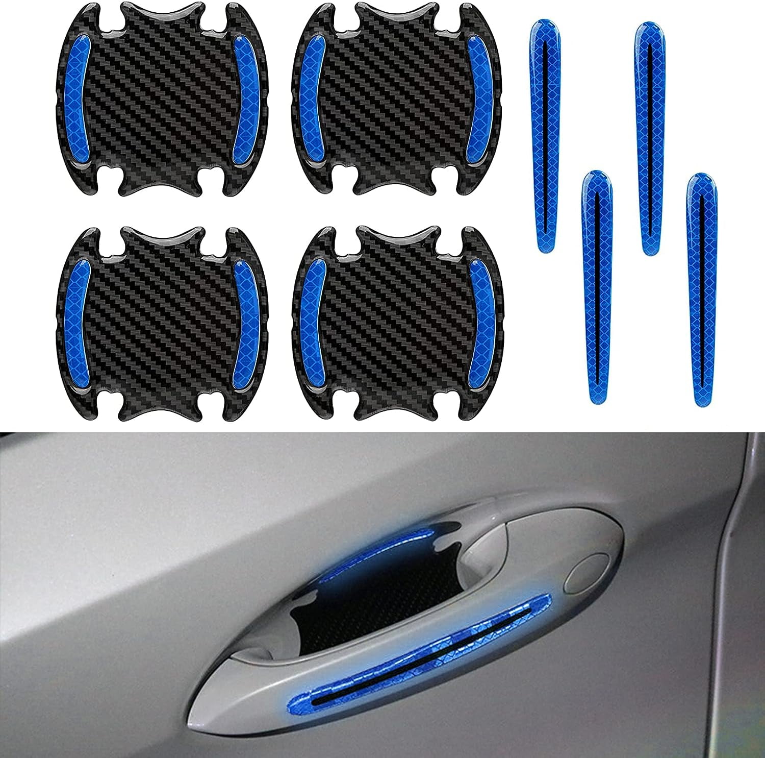 8Pcs Car Door Handle Cup Protector Scratch Protector Sticker
