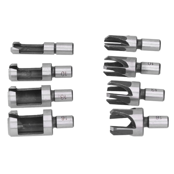 8Pcs Carbon Steel Wood Plug Drill Bit Set Barrel Claw Type Cutter For Electric Drill Durable Woodworking Accessories