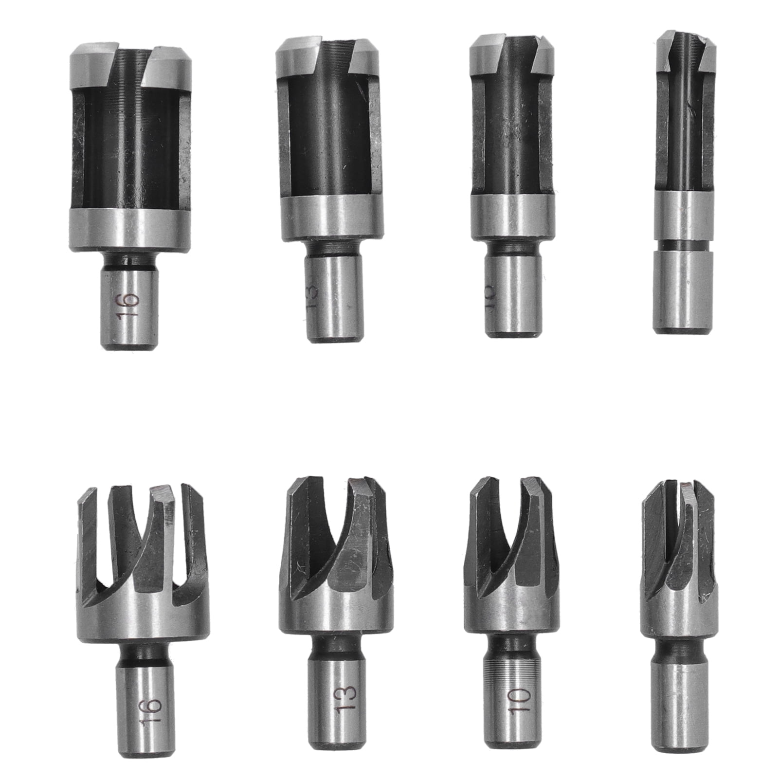 8Pcs Carbon Steel Wood Plug Drill Bit Set Durable Barrel Claw Type Cutters for Electric Drill