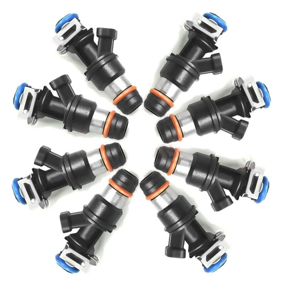 8Pcs Cars Part 12 Ohms Coil Resistance Fuel Injectors for Chevy Silverado 4.8L/5.3L/6.0L