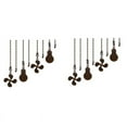 thumbnail image 1 of 8Pcs Ceiling Fan Pull Chain Set,Bulb and Fan Pattern Pull Chain Extension Fan Pull Chain Pendant 12 Inch (Red Bronze), 1 of 8