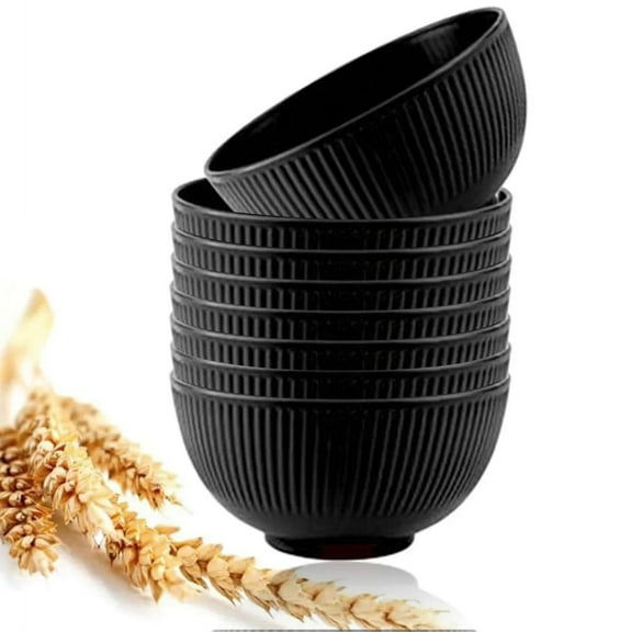 8Pcs Cereal Bowl Set Unbreakable Bowl Lightweight Reusable Dessert and Salad Bowl Durable Breakfast Bowl Soup Bowl Dishwasher