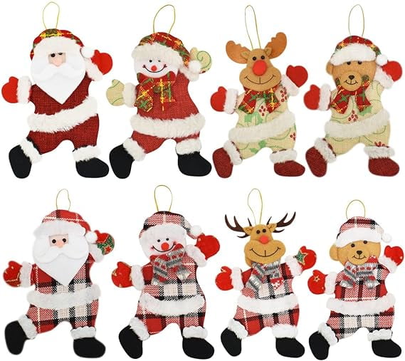 WQJNWEQ Clearance Home Christmas Tree Pendant Creative Santa Claus Snowman  Doll Hanging Foot Ornaments Shopping Mall Door Ornaments Fall sale