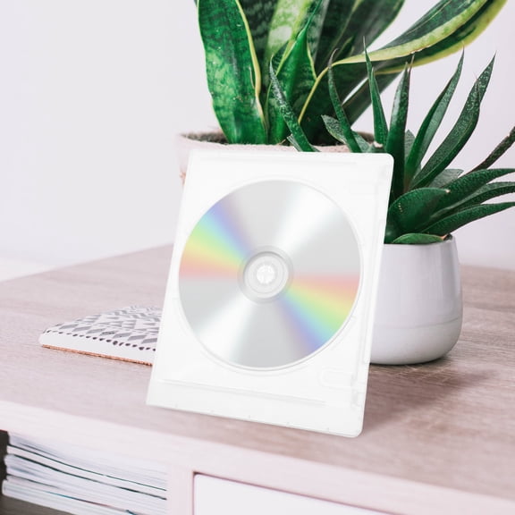 8Pcs Clear Acrylic Dvd Case for Storage with Double Disc Capacity and Stable Stack Shape