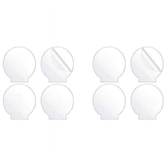 8Pcs Clear Acrylic Sheet Round Panel Thick (4mm) Plastic Acrylic Board for LED Light Base,Sign,DIY Display Projects