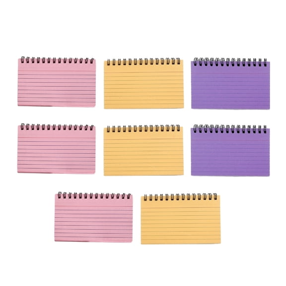 8Pcs Coil-binding Notepads Small Notebook Colorful Notepads Lined Notepads 5x3''
