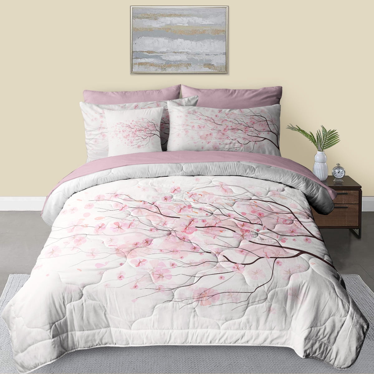 8Pcs Comforter Set, In A Bag Bedding With Comforter Sheet Sham