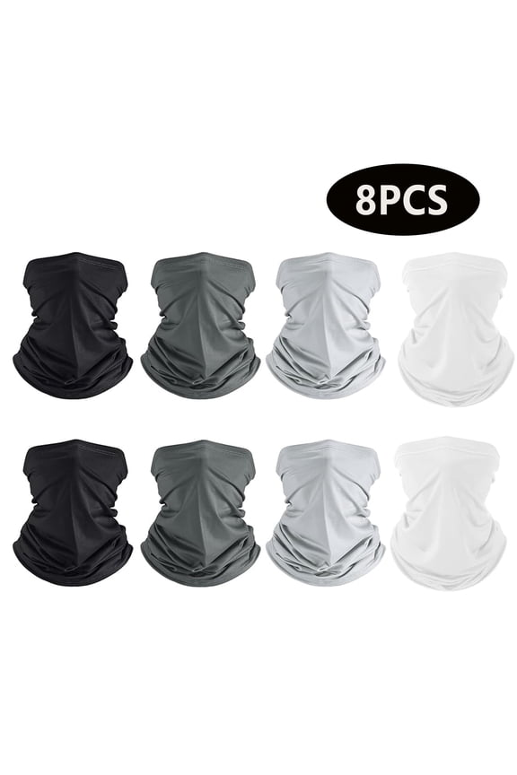 8Pcs Cooling Neck Gaiter ,UV Protection Scarf Hiking Bandana for Men/Women