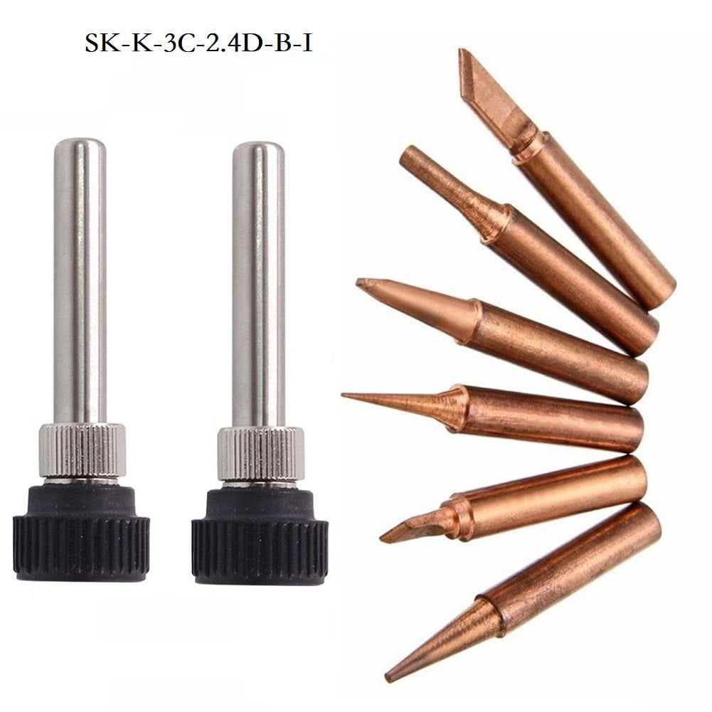 8Pcs Copper 900MT Soldering Iron Tip & Handle Set for 936 937 938 969
