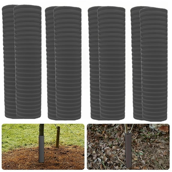 8Pcs Corrugated Tree Guards, 1.96x15.74inch PP Tree Trunk Protectors, Tree Bark Protector Tube Wraps to Protect Saplings Plants from Deer Rabbit Cats Rodents Mowers (White)