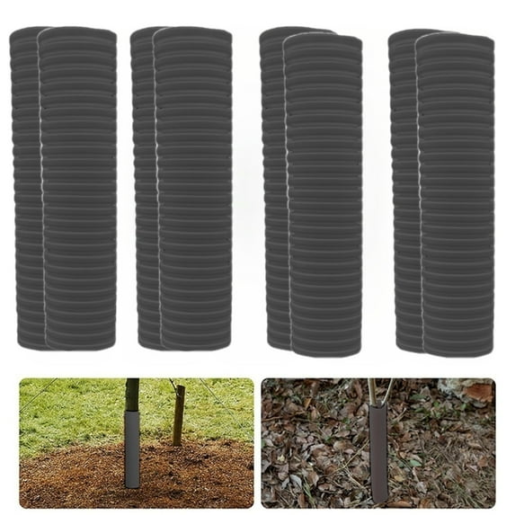 8Pcs Corrugated Tree Guards, Plastic Tree Trunk Protectors, Tree Bark Protector Tube Wraps for Saplings Plants Seedlings Deer Rabbit Cats Rodents Mowers (1.57x15.74in, White)